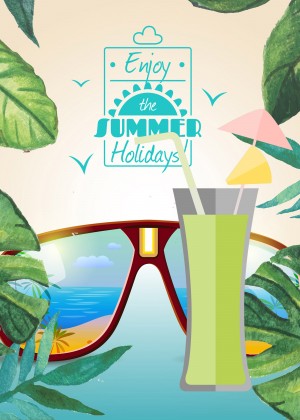 Enjoy The Summer Holiday with Umbrella cocktail